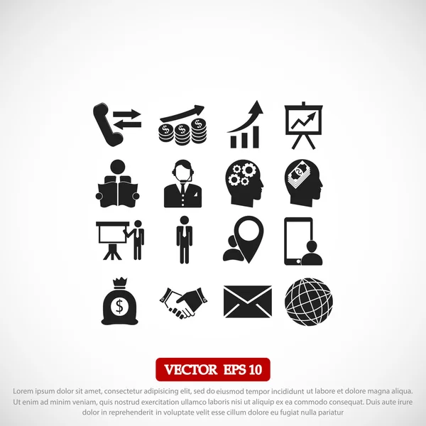 Obchodní vektorové ikony — Stockový vektor