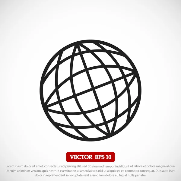 Globo vector icono — Archivo Imágenes Vectoriales