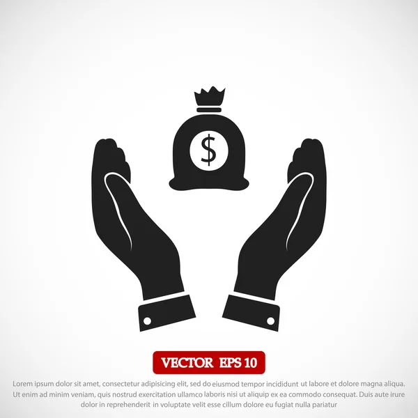 Pictografía del icono del dinero — Vector de stock