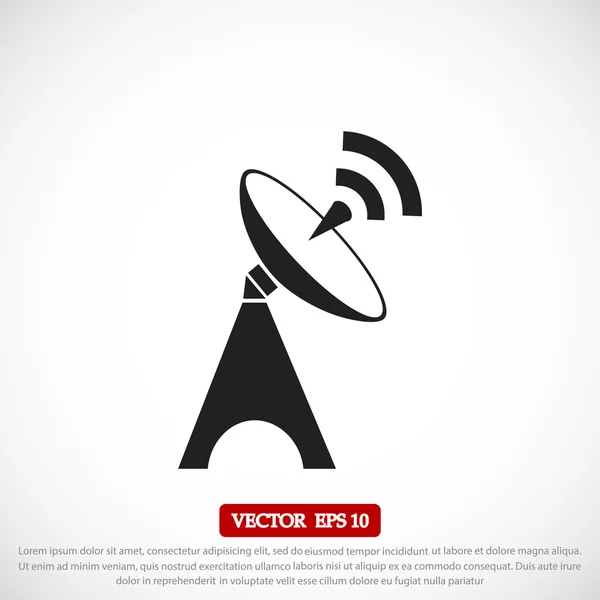 Ikona satelitní antény — Stockový vektor