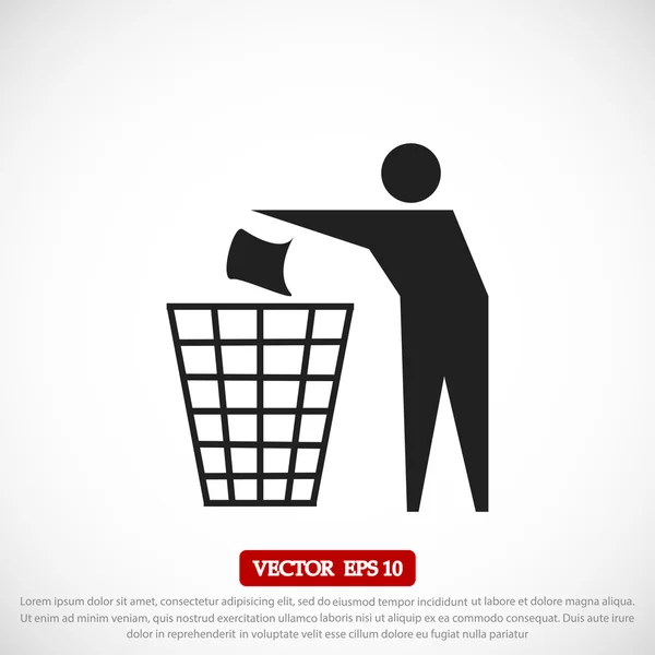 Ícone de sinal de reciclagem — Vetor de Stock