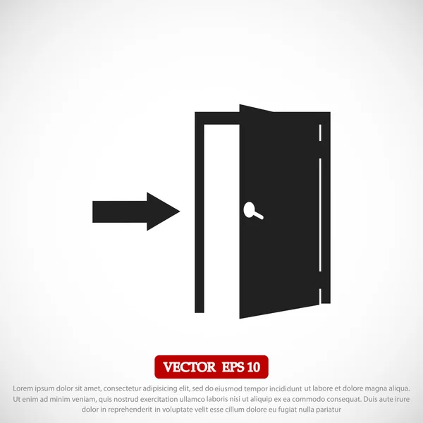 Puerta Vector Icono — Archivo Imágenes Vectoriales