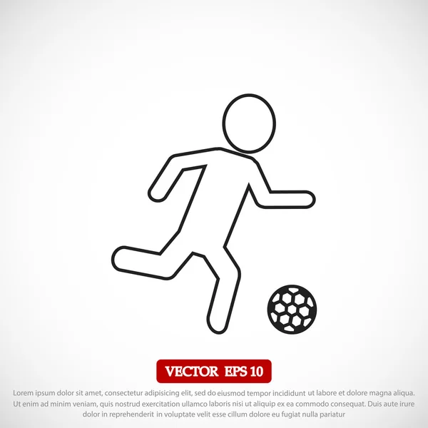 Icône de silhouette de joueur de football — Image vectorielle