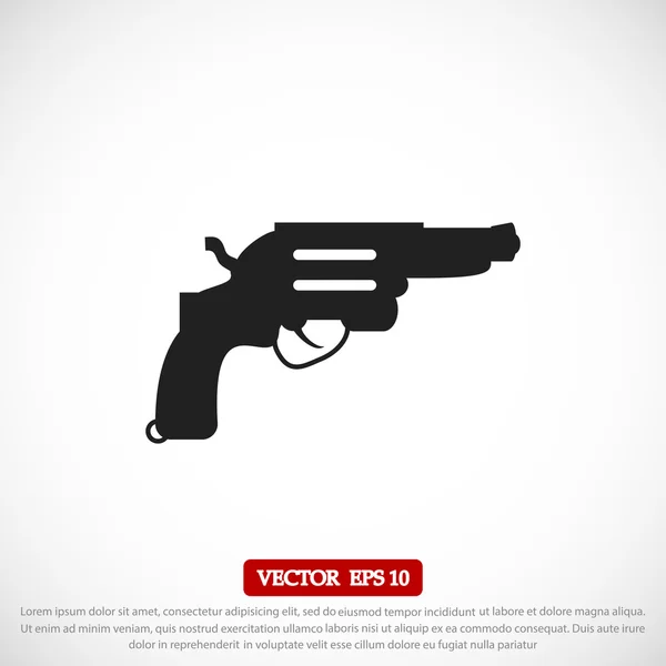 Revólver pistola icono — Archivo Imágenes Vectoriales