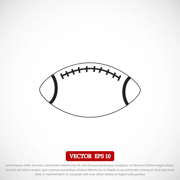 Icône symbole boule de rugby — Image vectorielle