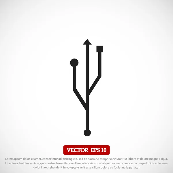 Usb icono de vector — Vector de stock