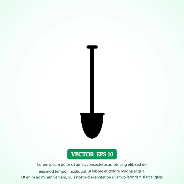 Shovel vector icon — Stock Vector