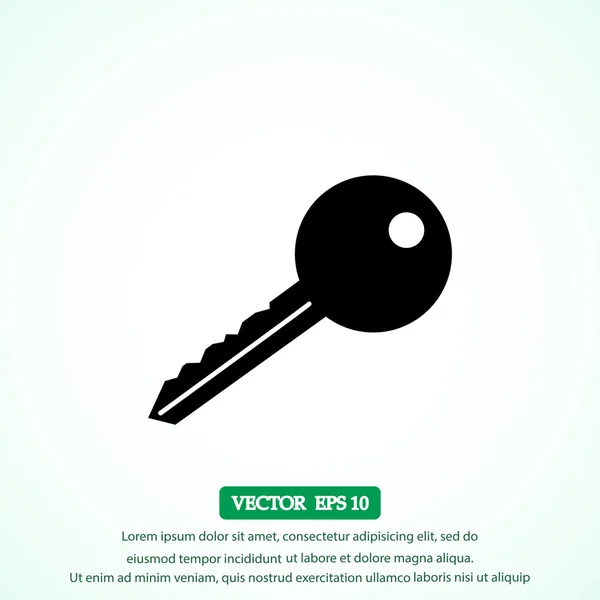 Casa icono clave — Vector de stock