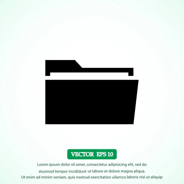 Icono de carpeta de documento — Vector de stock