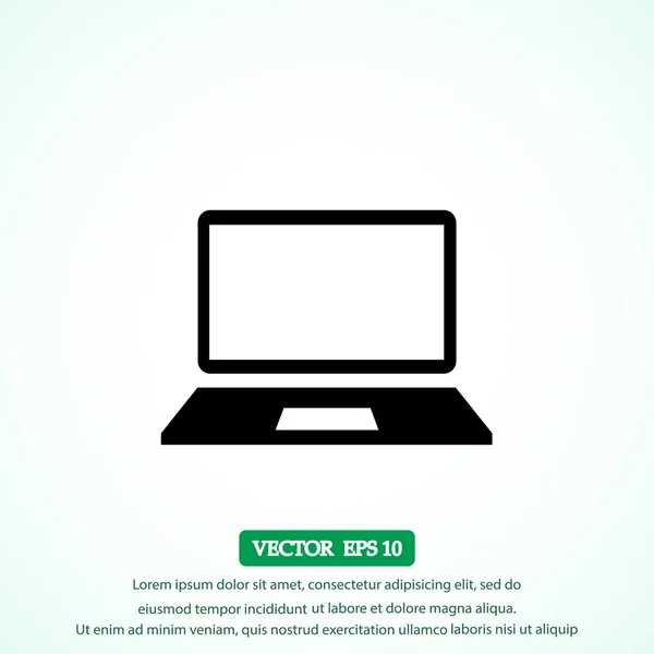 Laptop computer icon — Stock Vector