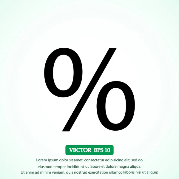 Icona del vettore percentuale — Vettoriale Stock