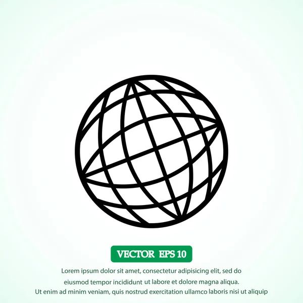 Globo signo icono — Archivo Imágenes Vectoriales