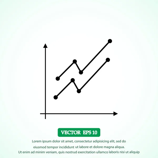 Γράφημα Graph εικονίδιο — Διανυσματικό Αρχείο