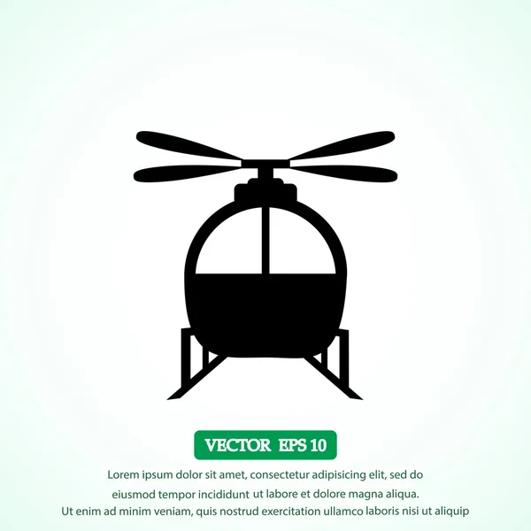 Icono de helicóptero de transporte — Vector de stock