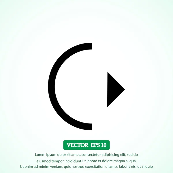 Botón de reproducción icono — Vector de stock