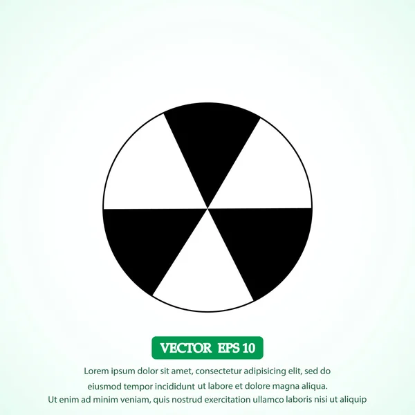 Icône de signe radioactif — Image vectorielle