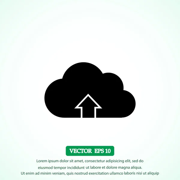 Descargar desde el icono de la nube — Vector de stock