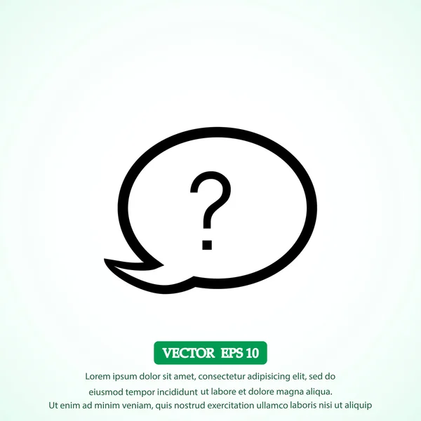 Chat kérdés ikon — Stock Vector