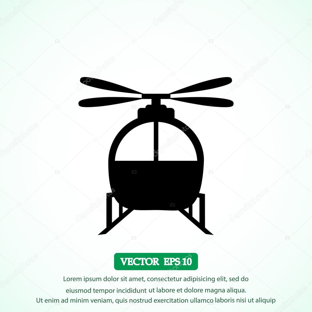 Transportation helicopter icon