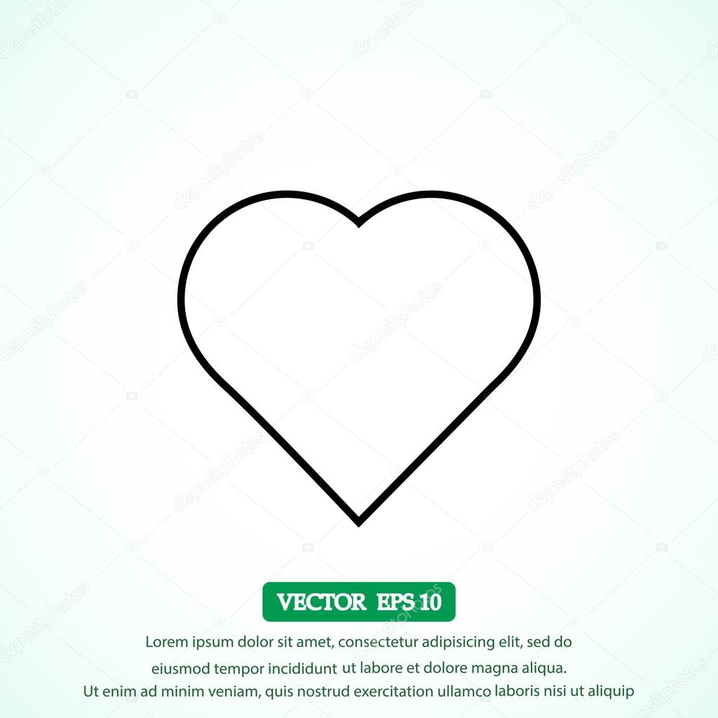 Icône coeur vide Stock Vector by ©SimVA 101216652