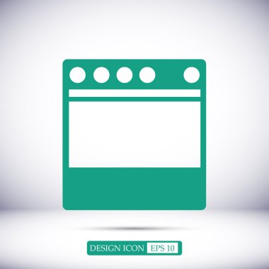 Mutfak sobası simgesi