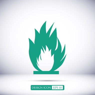 Yangın vektör simgesi