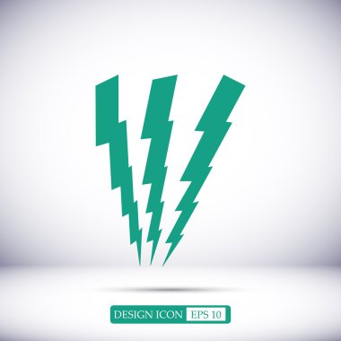 Şimşek Vektörü Simgesi