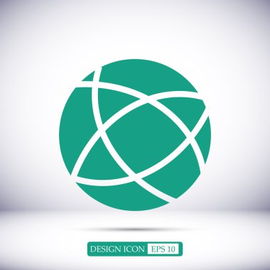 Küresel teknoloji vektör simgesi