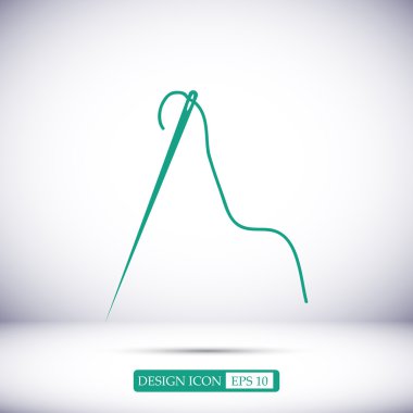 iş parçacığı simgesi ile iğne