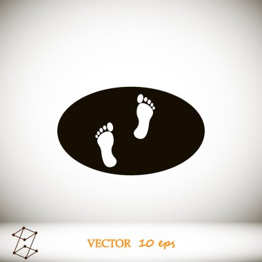 ayak izleri vektör simgesi