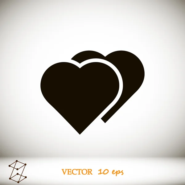 Coeur icône vectorielle — Image vectorielle
