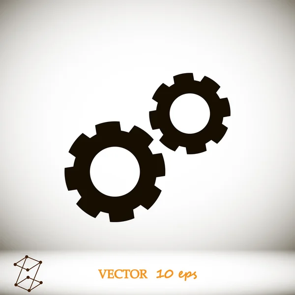 Fogaskerekek vektor ikon — Stock Vector