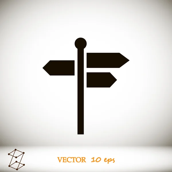 Jelzőtábla vektor ikon — Stock Vector
