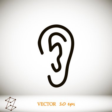 Vektör kulak simgesi