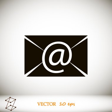 e- posta iletisi düz simgesi
