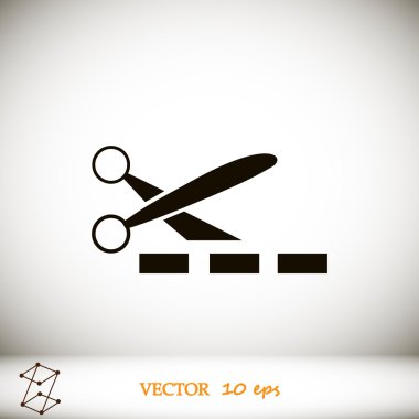 Makas vektör simgesi