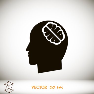 beyin vektör simgesi