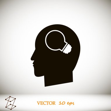 Yaratıcı fikirler ampul kavramı simgesi