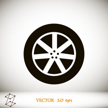 tekerlek vektör simgesi