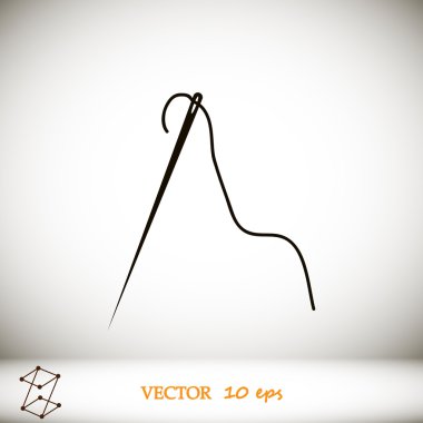 iş parçacığı simgesi ile iğne