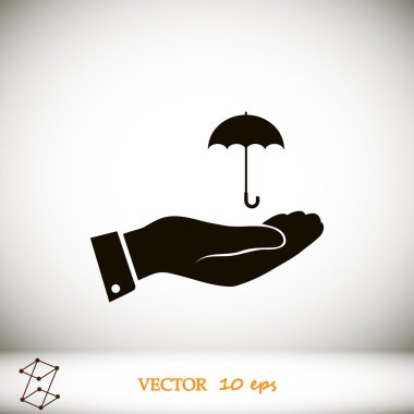 El simgesi olan şemsiye