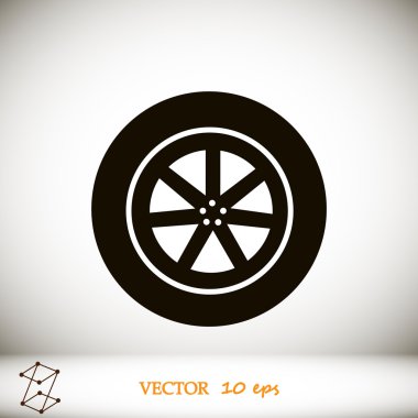 tekerlek vektör simgesi
