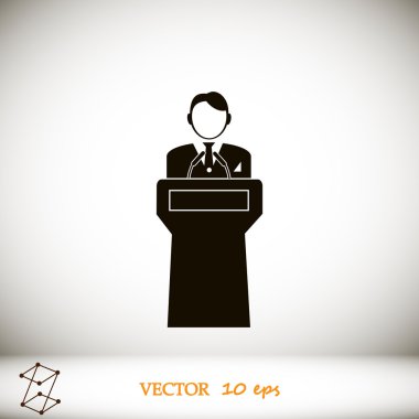 Hoparlör standlar podyum arkasında