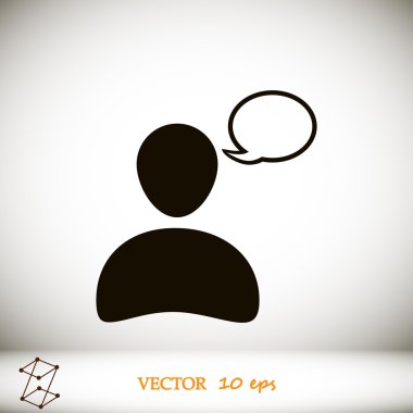 sohbet balonu simgesinin