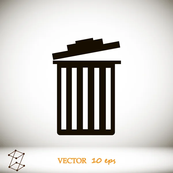 Trash-Vektorsymbol — Stockvektor