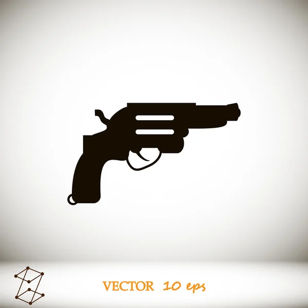 Icône revolver pistolet — Image vectorielle