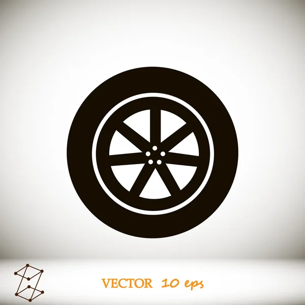 Hjulet vektor icon — Stock vektor