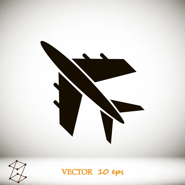 Flygande plan ikonen — Stock vektor