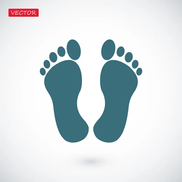 Flat feet icon — Stock Vector