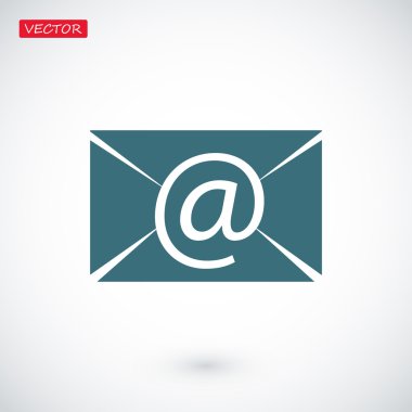 e- posta iletisi düz simgesi